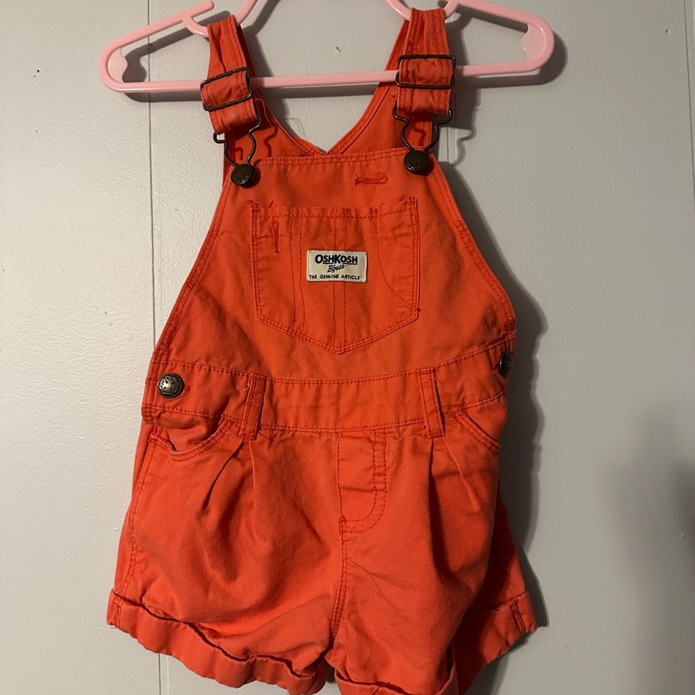 OshKosh B'gosh Vibrant Orange/Red Kids Overalls